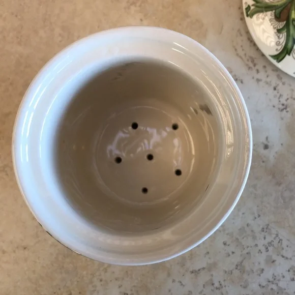 World Market 3pc Tea Set Strainer Cup With Lid Porcelain - Picture 7 of 10